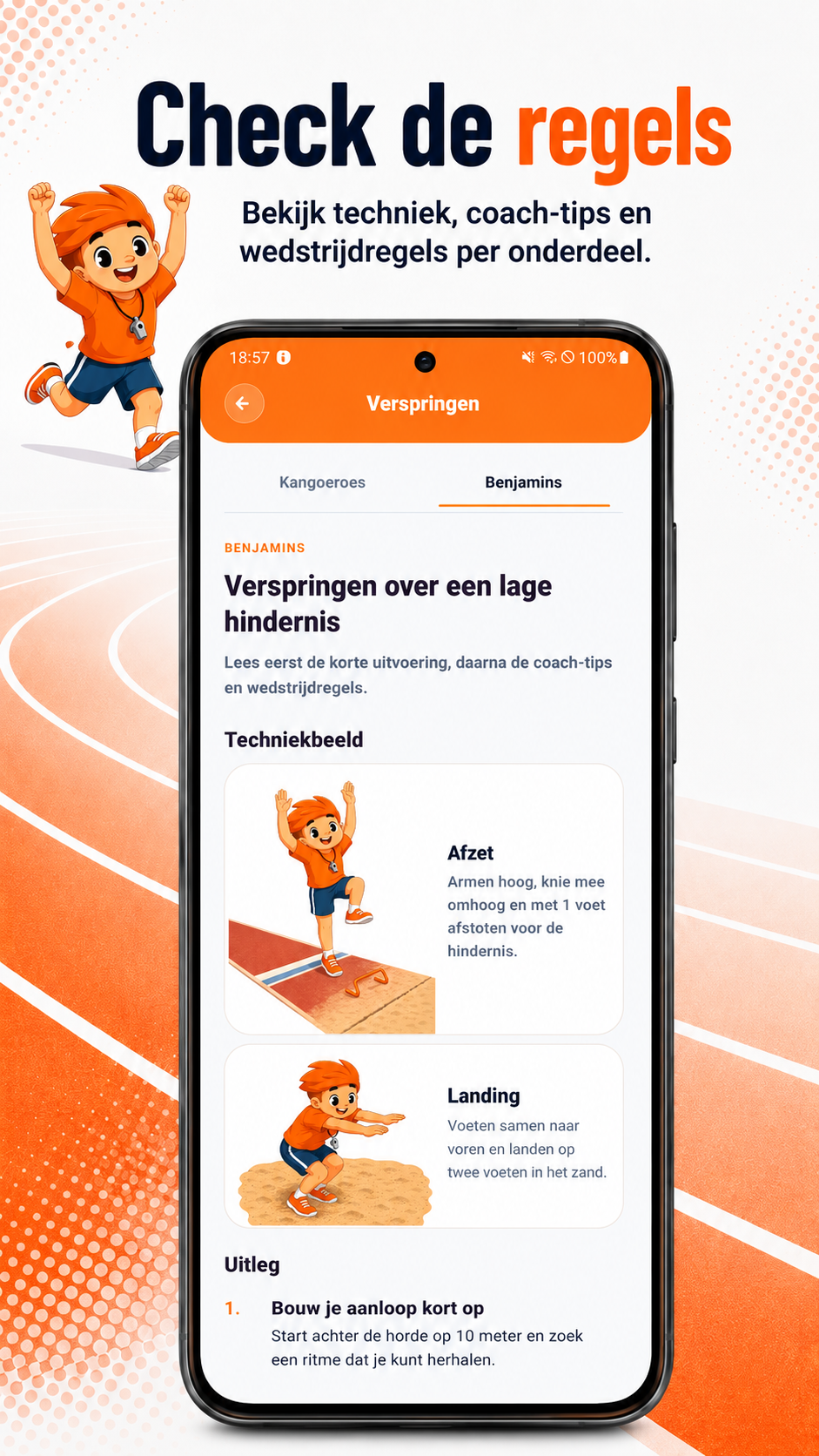 Promo-afbeelding: check de regels in Atletiek Friek